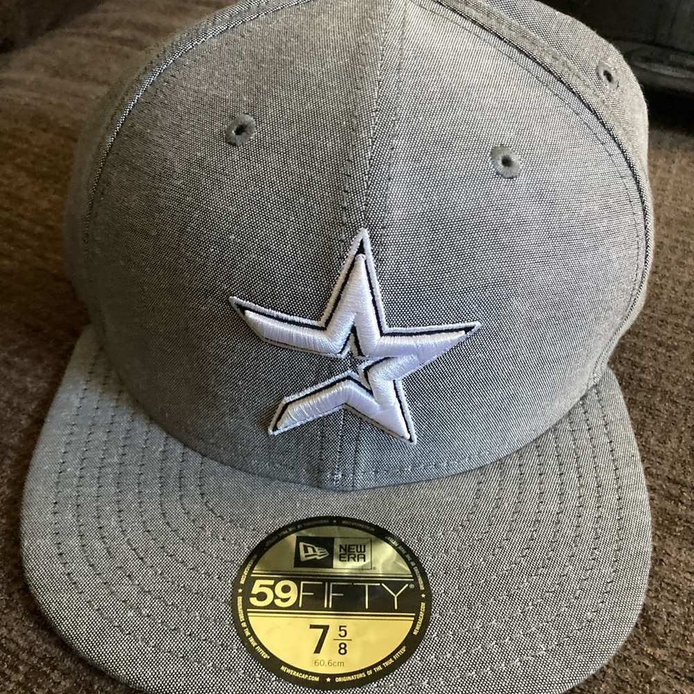 Grey Houston Astros fitted hat